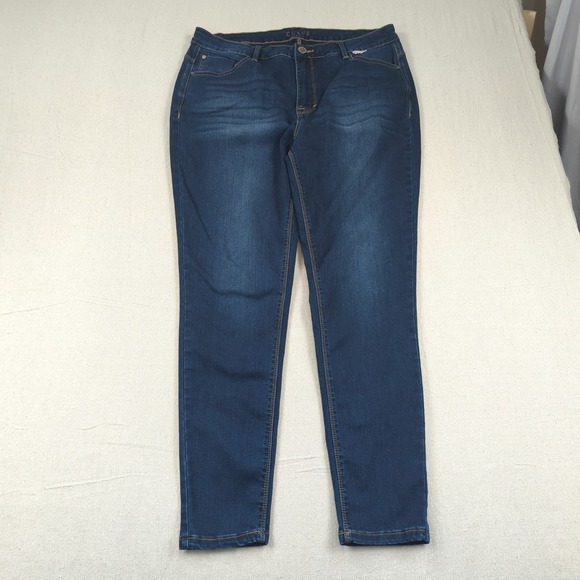 Curve Appeal Denim - Curve Appeal Jeans Womens 16W Blue‎ Essential Skinny High Rise Stretch